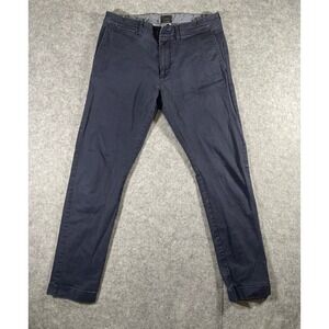 J.Crew Mens Navy Blue Slim Fit Chino Pants Size 29x30 Cotton Twill Trousers‎
